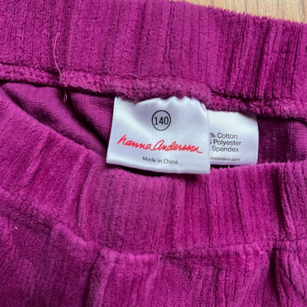 Hanna Andersson pink corduroy pants